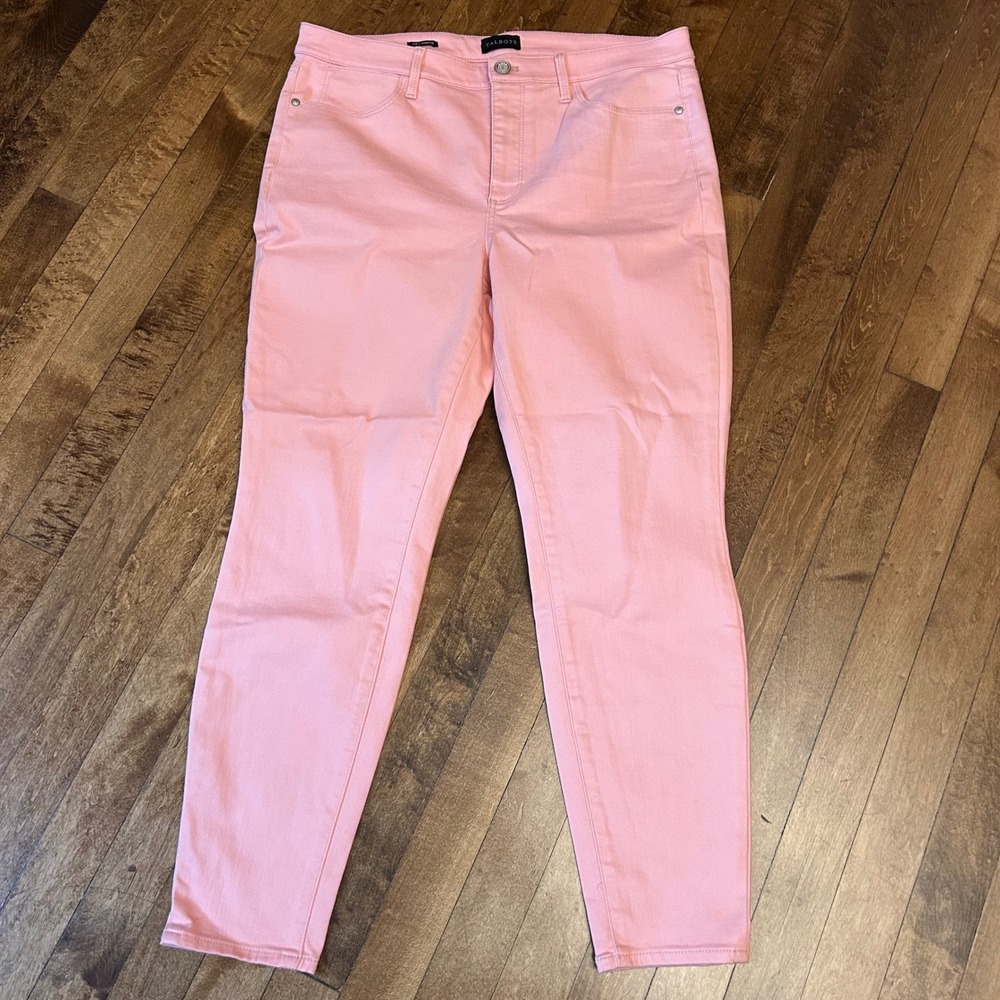 Talbots Women's 12P Petite Jegging Jeans Pink Stretch Skinny Pants